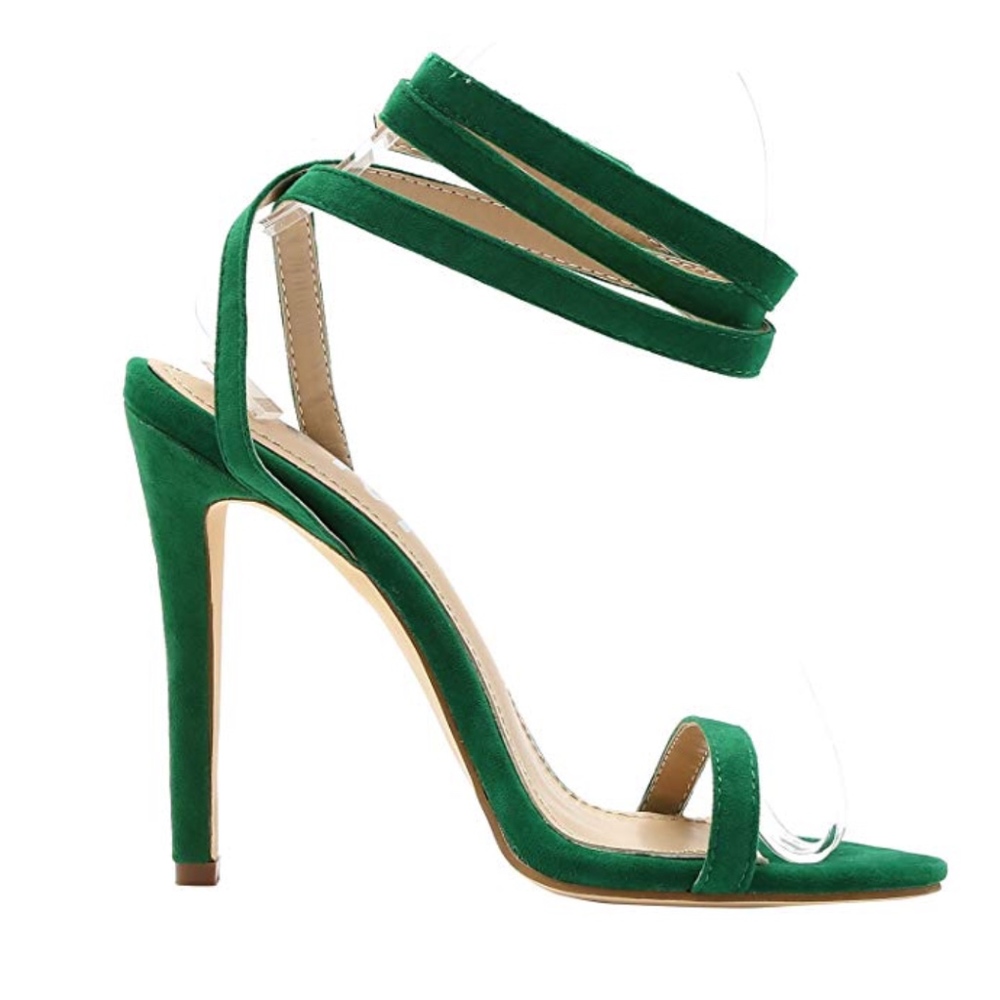 Sexy Green Ankle Strap Stiletto By ViVi Brand New - Picture 6 of 7
